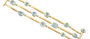 Isabella Aquamarine Gold Gemstone Bracelet
