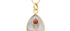 Jadau Rock Crystal & Ruby Pendant Necklace