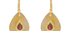 Jadau Golden Rutile Quartz & Garnet Earrings