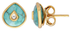 Turquoise & Diamond Jadau Stud Earrings