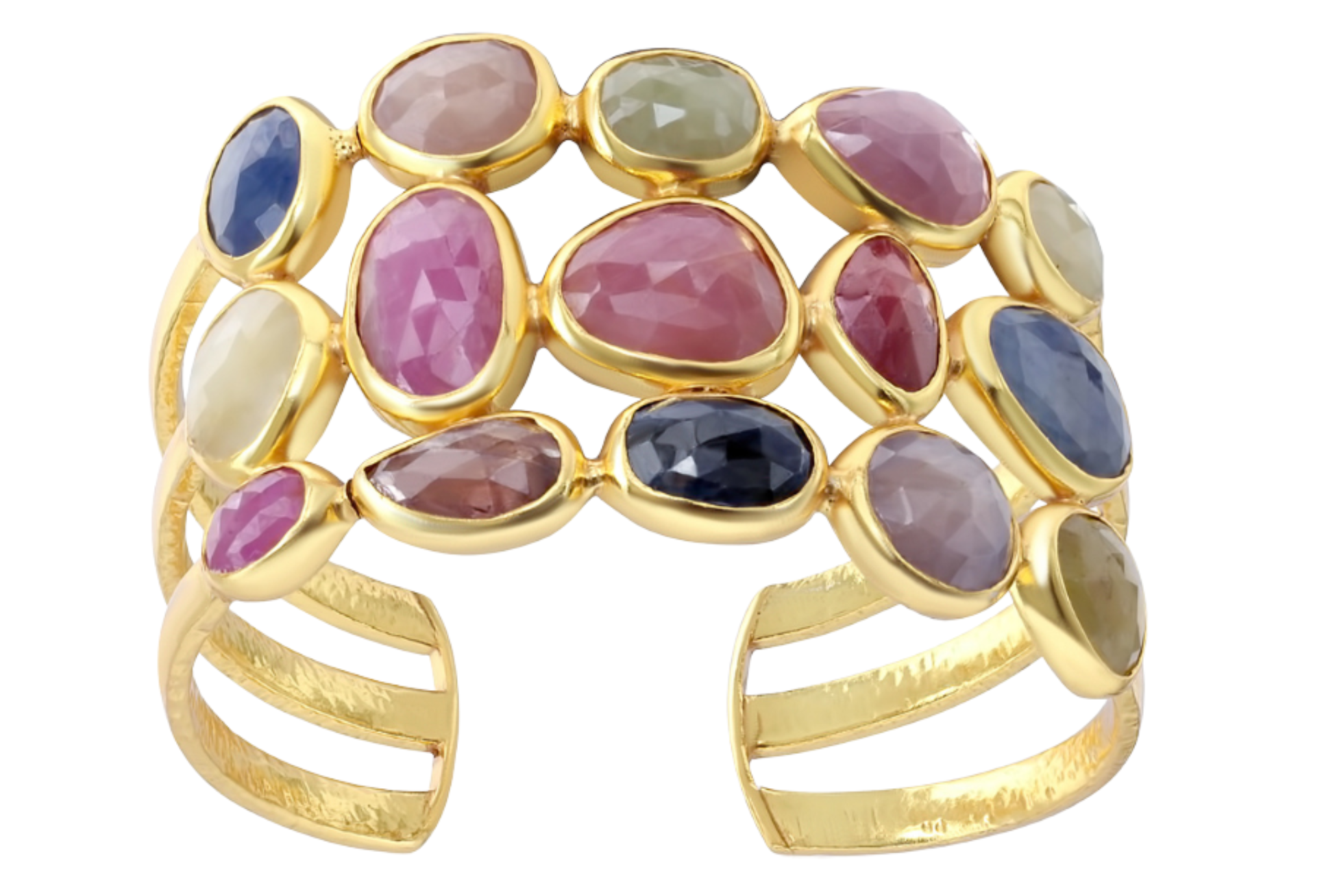 Kelly Multicolour Sapphire Cuff Bracelet