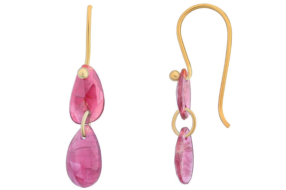 Kerala Pink Tourmaline Gemstone Earrings
