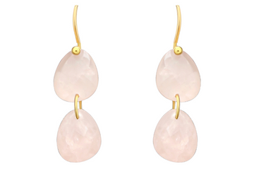 Kerala Rose Quartz Gemstone Earrings