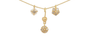 Kolkata Diamond & Pearl Trio Pendant Necklace