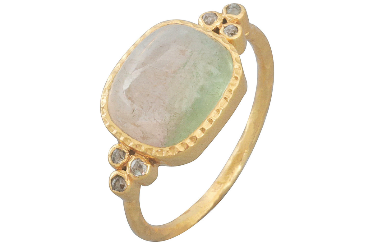 Kota Bicolour Tourmaline & Diamond Ring