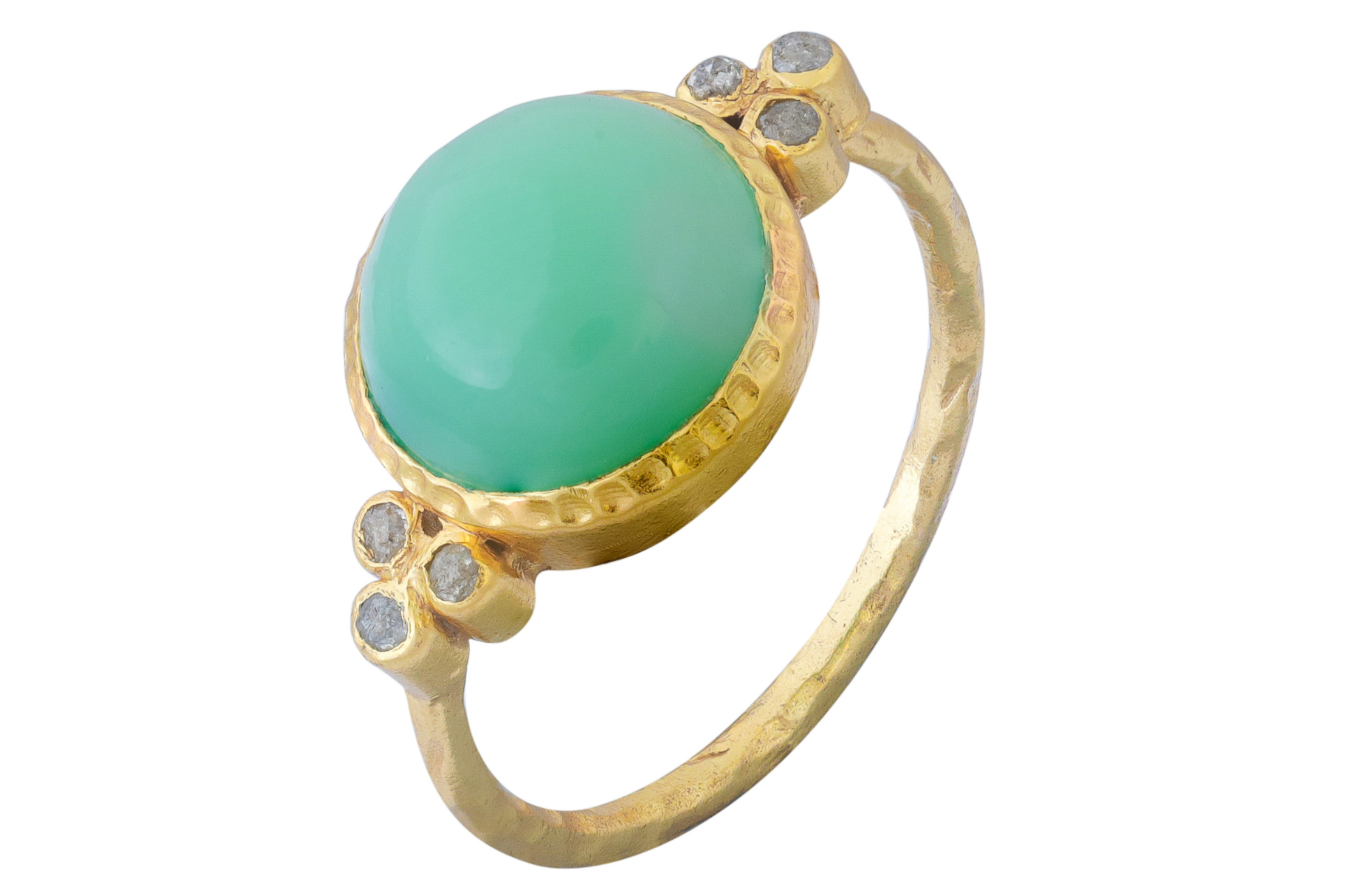 Kota Chrysoprase & Diamond Ring