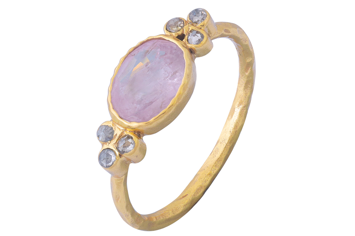 Kota Pink Sapphire & Diamond Ring
