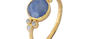 Kota Round Blue Sapphire & Diamond Ring