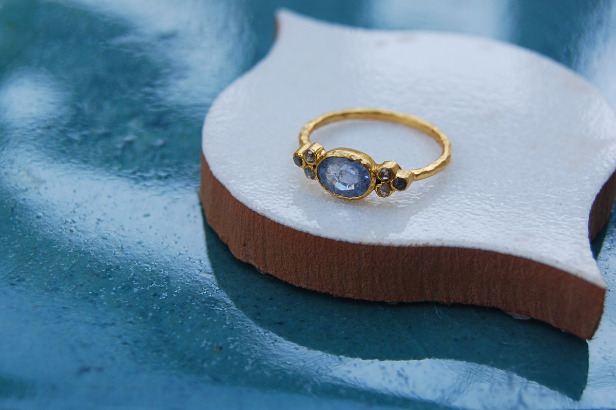 Kota Blue Sapphire & Diamond Ring