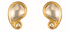 Fine Gold Paisley Polki Diamond Stud Earrings