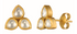 Fine Gold Polki Diamond Stud Earrings