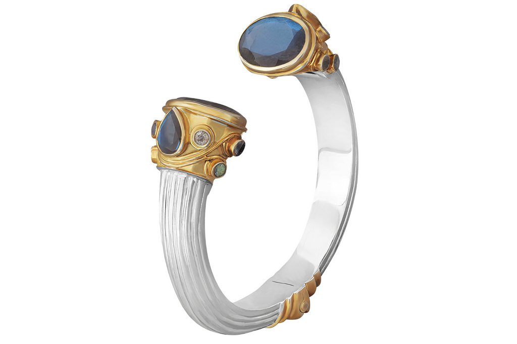 Bombay Labradorite & Peridot Cuff Bracelet