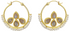 Labradorite & Pearl Nath Hoop Earrings