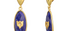Betel Leaf Lapis & Diamond Jadau Earrings