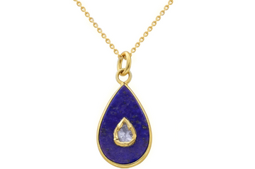 Jadau Lapis Lazuli & Diamond Pendant Necklace
