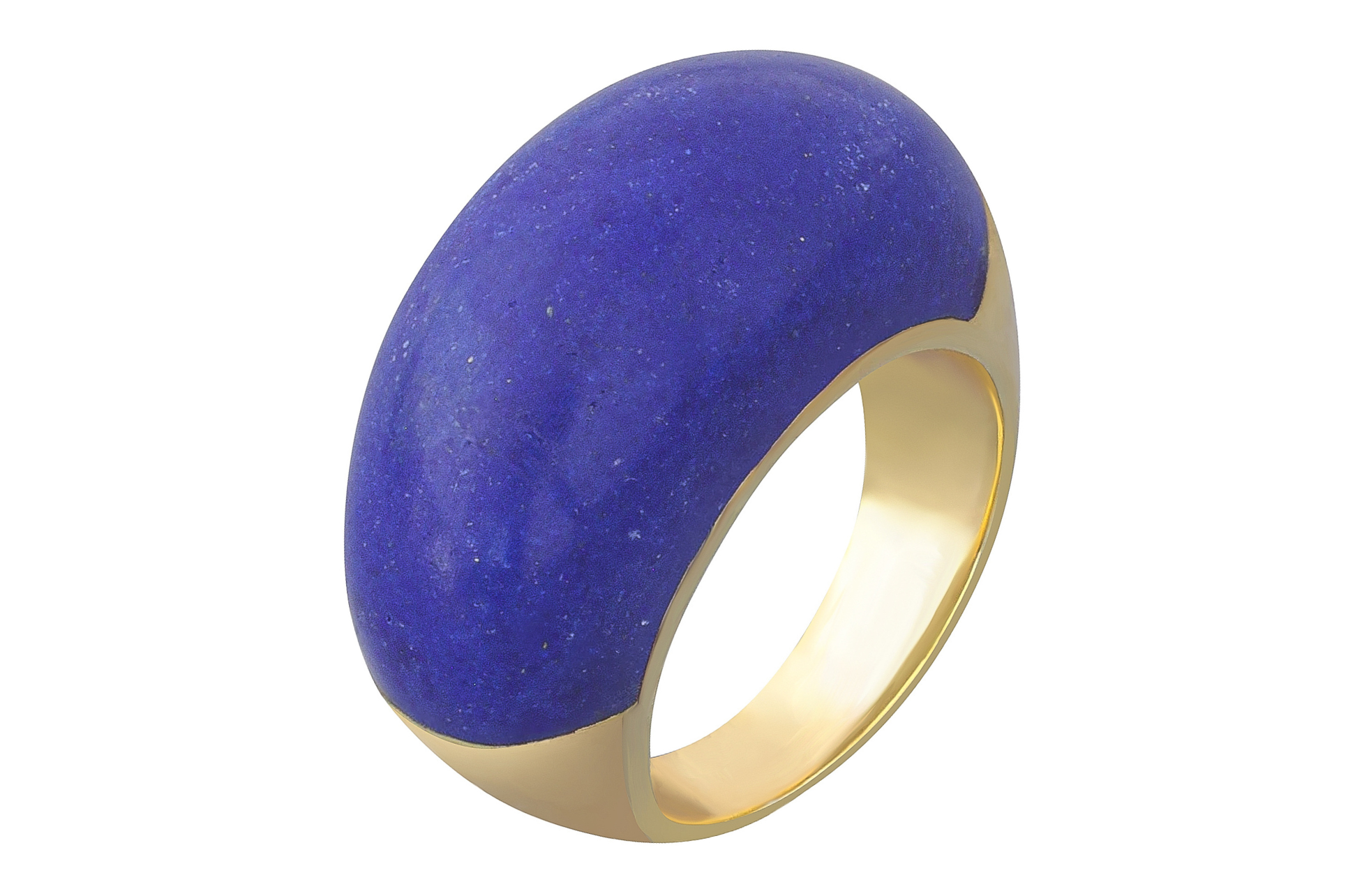 Gold Ring Inset With Lapis Lazuli