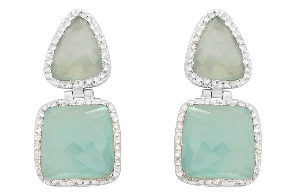 Lara Aquamarine Sterling Silver Earrings