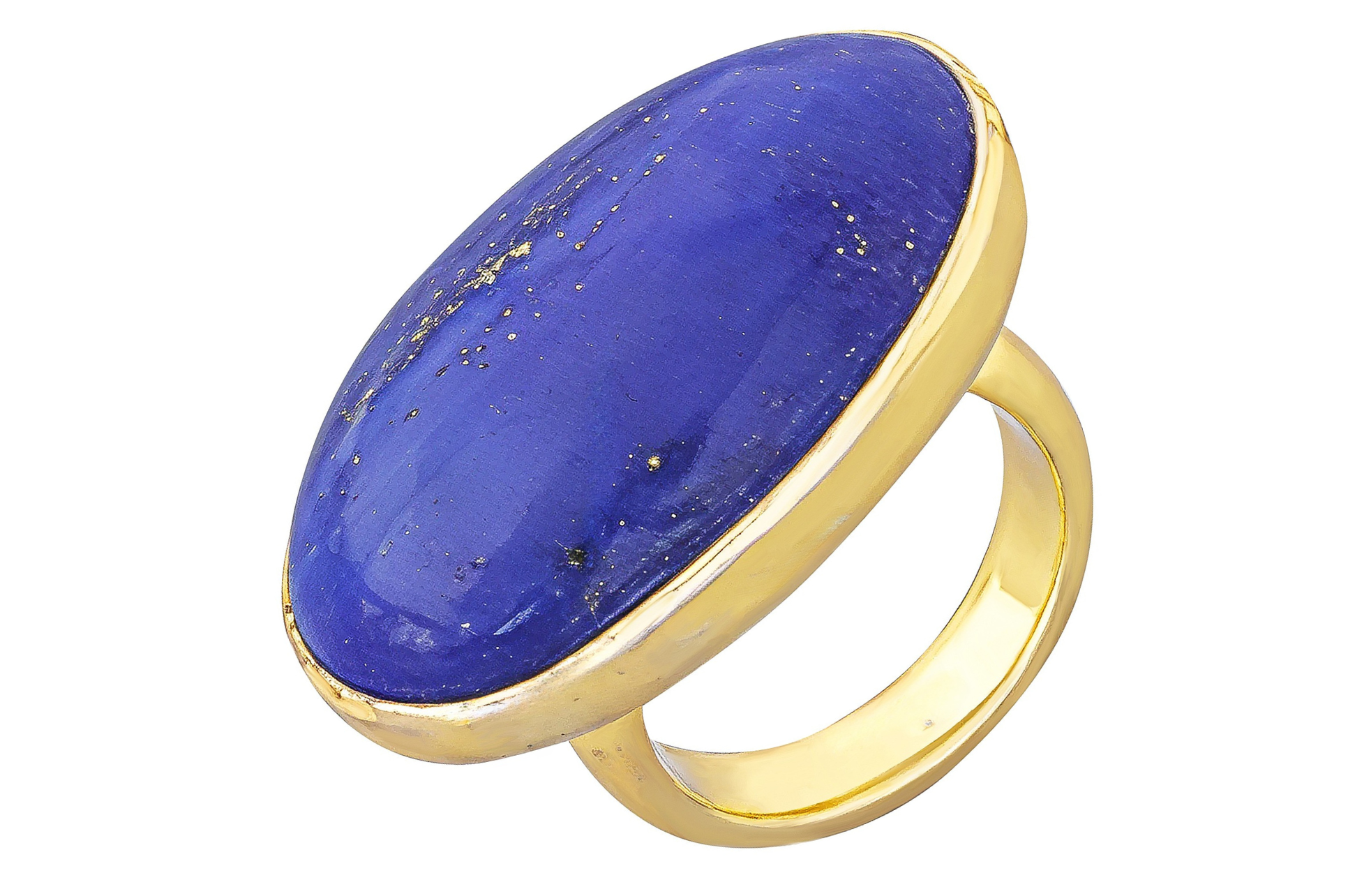 Large Oval Lapis Lazuli Gemstone Ring