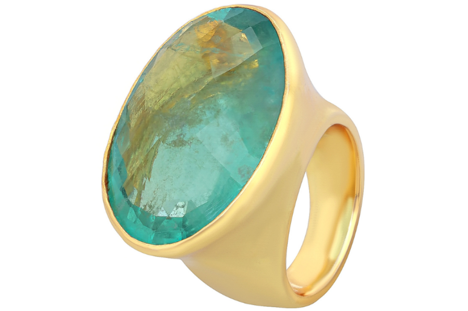 Pebble Large Oval Fluorite Ring
