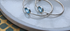 Silver & Blue Topaz Set Hoop Earrings