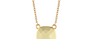 Lemon Quartz Cushion Cut Pendant Necklace