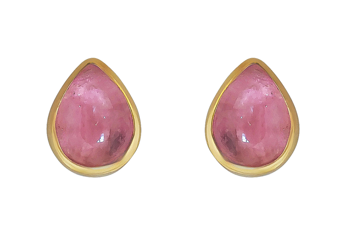 Light Pink Tourmaline Stud Earrings
