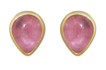 Light Pink Tourmaline Stud Earrings