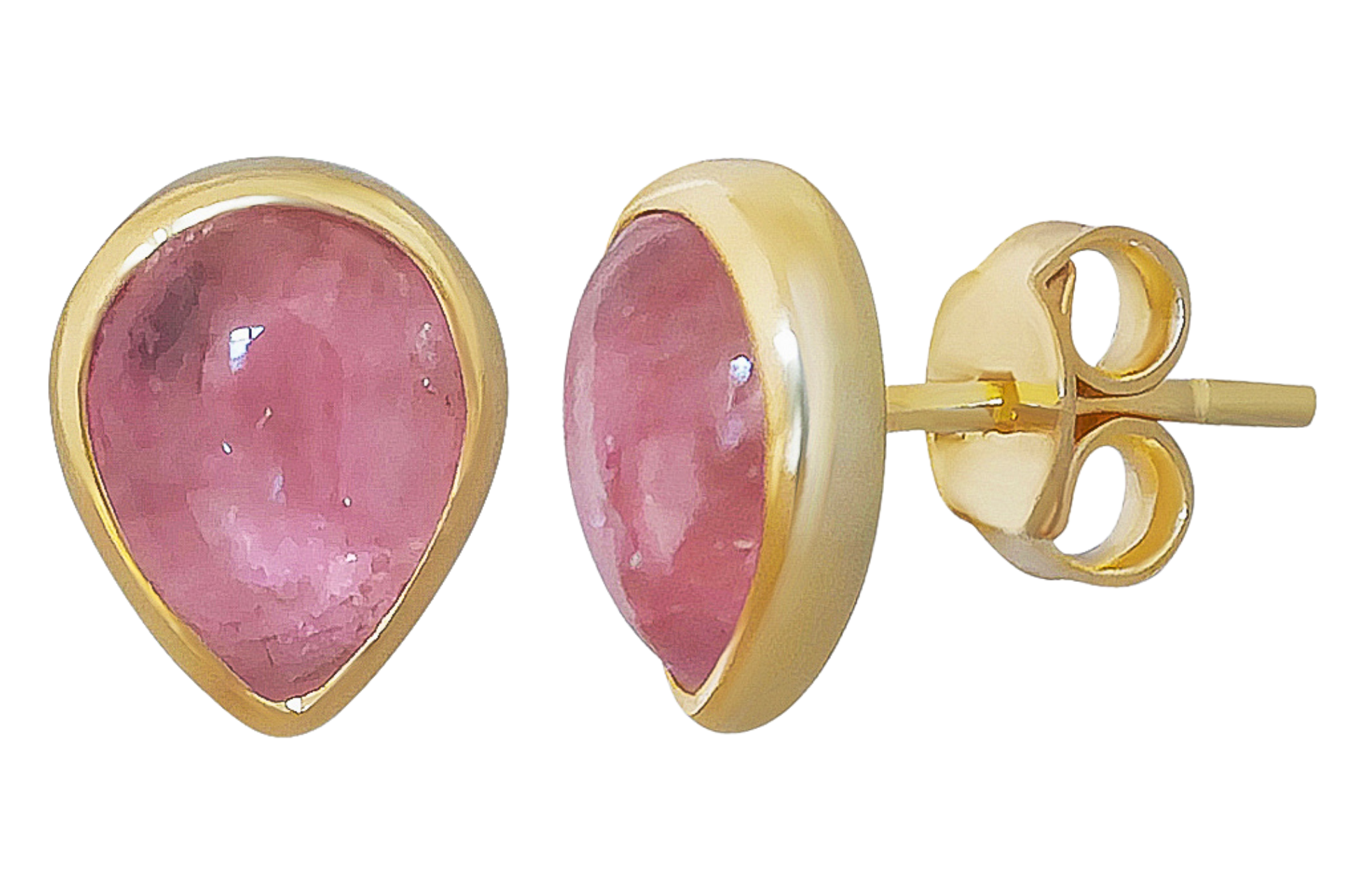 Light Pink Tourmaline Stud Earrings