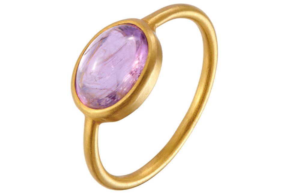 Bonbon Lilac Tourmaline Cabochon Ring