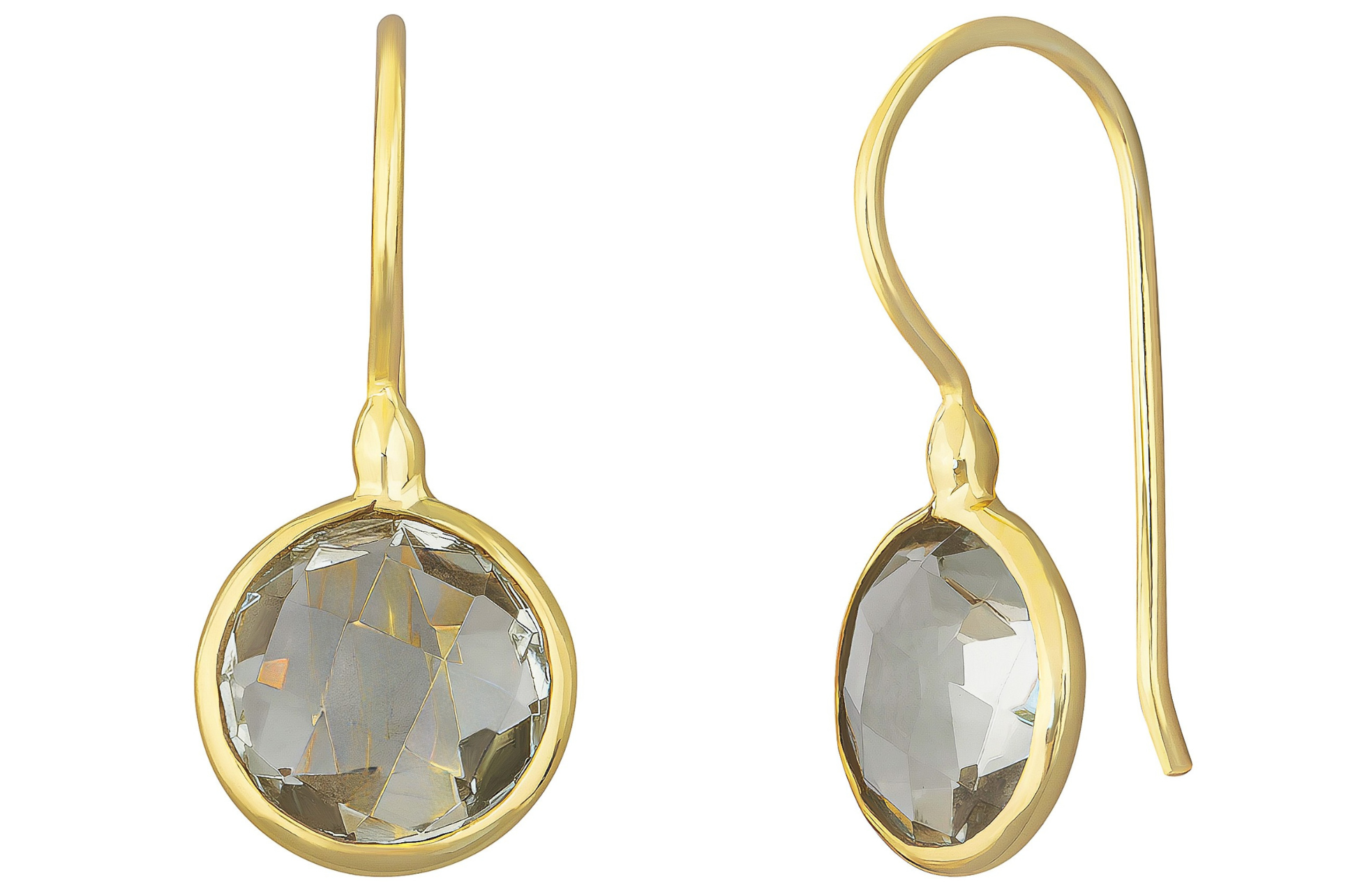Lollipop Green Amethyst Drop Earrings