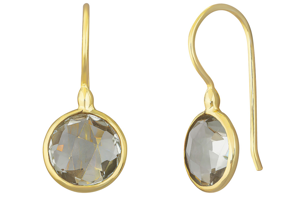 Lollipop Green Amethyst Drop Earrings