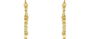 Long Gold Leaf Charm Earrings