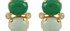 Lovebug Chalcedony & Green Onyx Stud Earrings