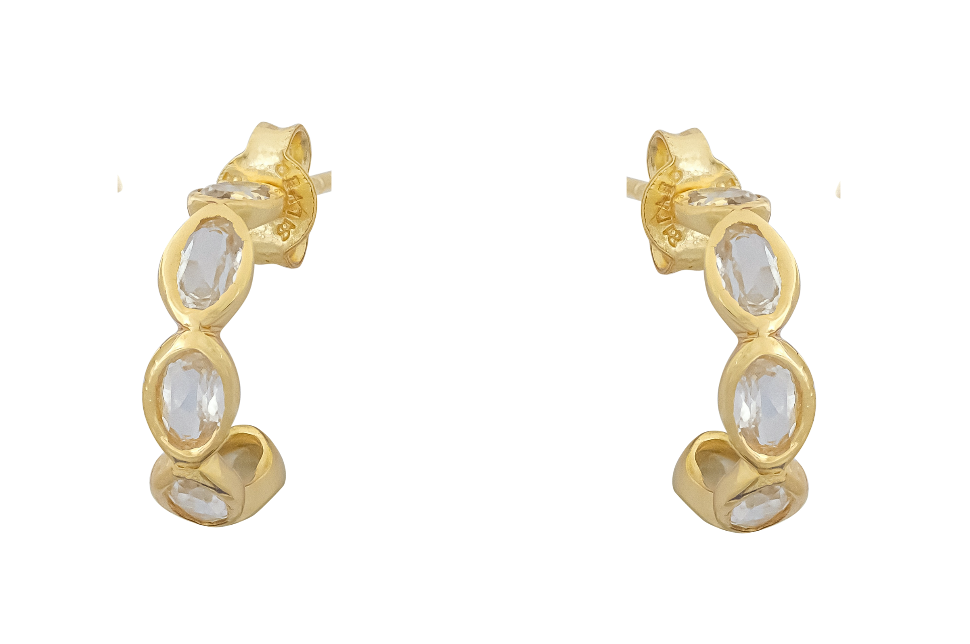 Luna Green Amethyst Hoop Earrings