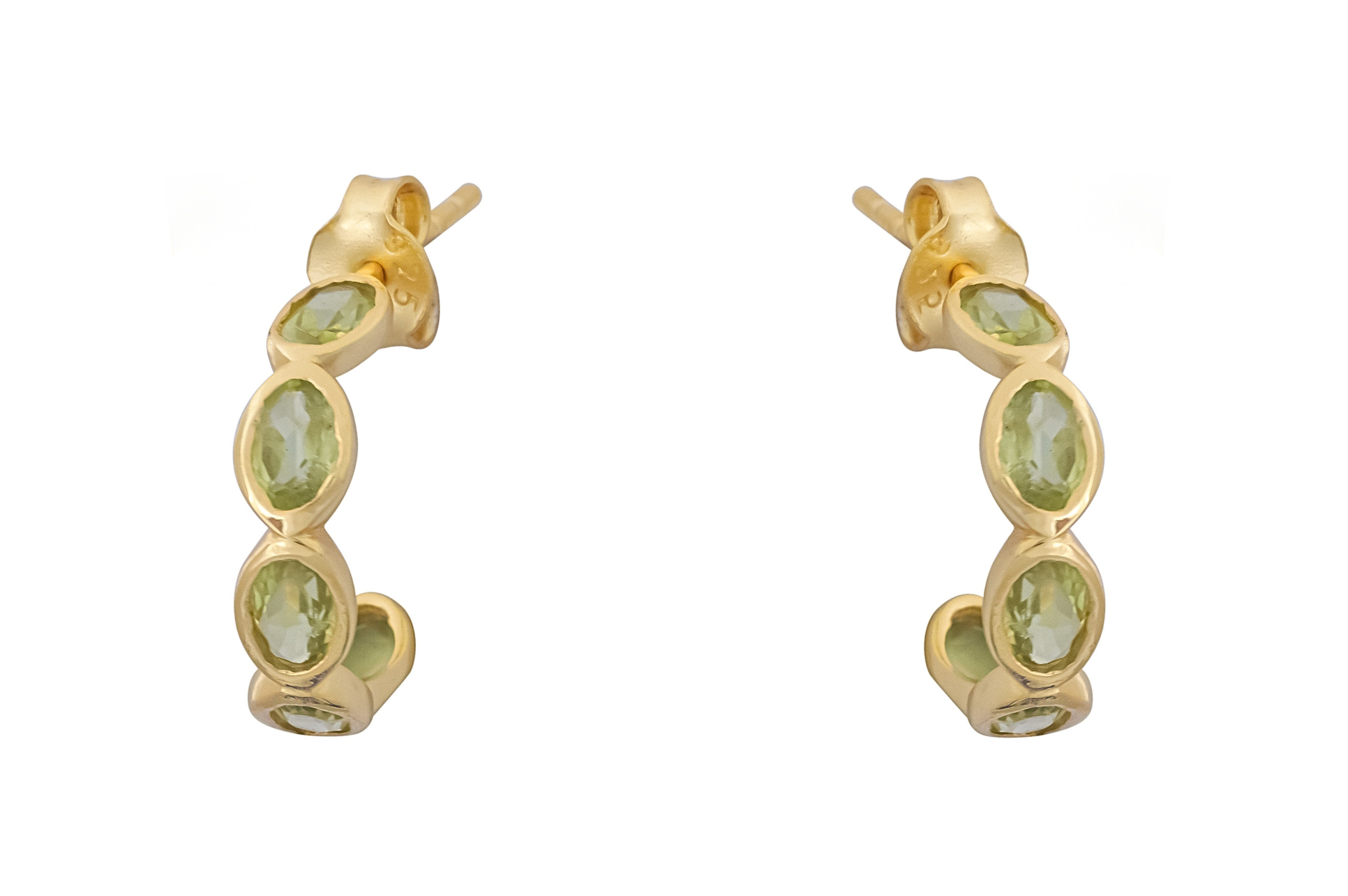 Luna Peridot Hoop Earrings