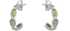 Luna Peridot Silver Hoop Earrings