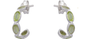 Luna Peridot Silver Hoop Earrings