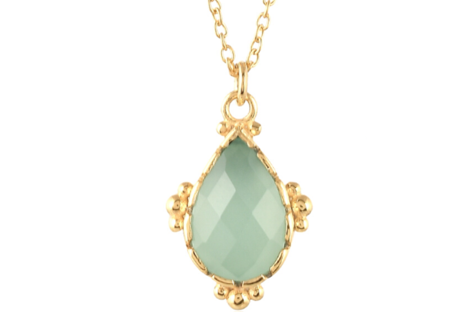 Lyra Chalcedony Pendant Necklace