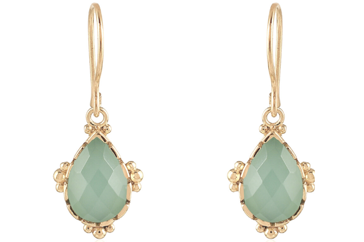 Lyra Chalcedony Drop Earrings