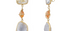 White Topaz & Mandarin Garnet Drop Earrings