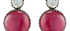 Meera Black and Fine Gold Ruby & Diamond Stud Earrings
