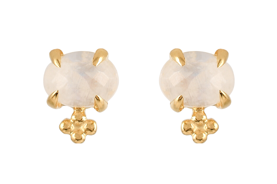 Miranda Moonstone Stud Earrings