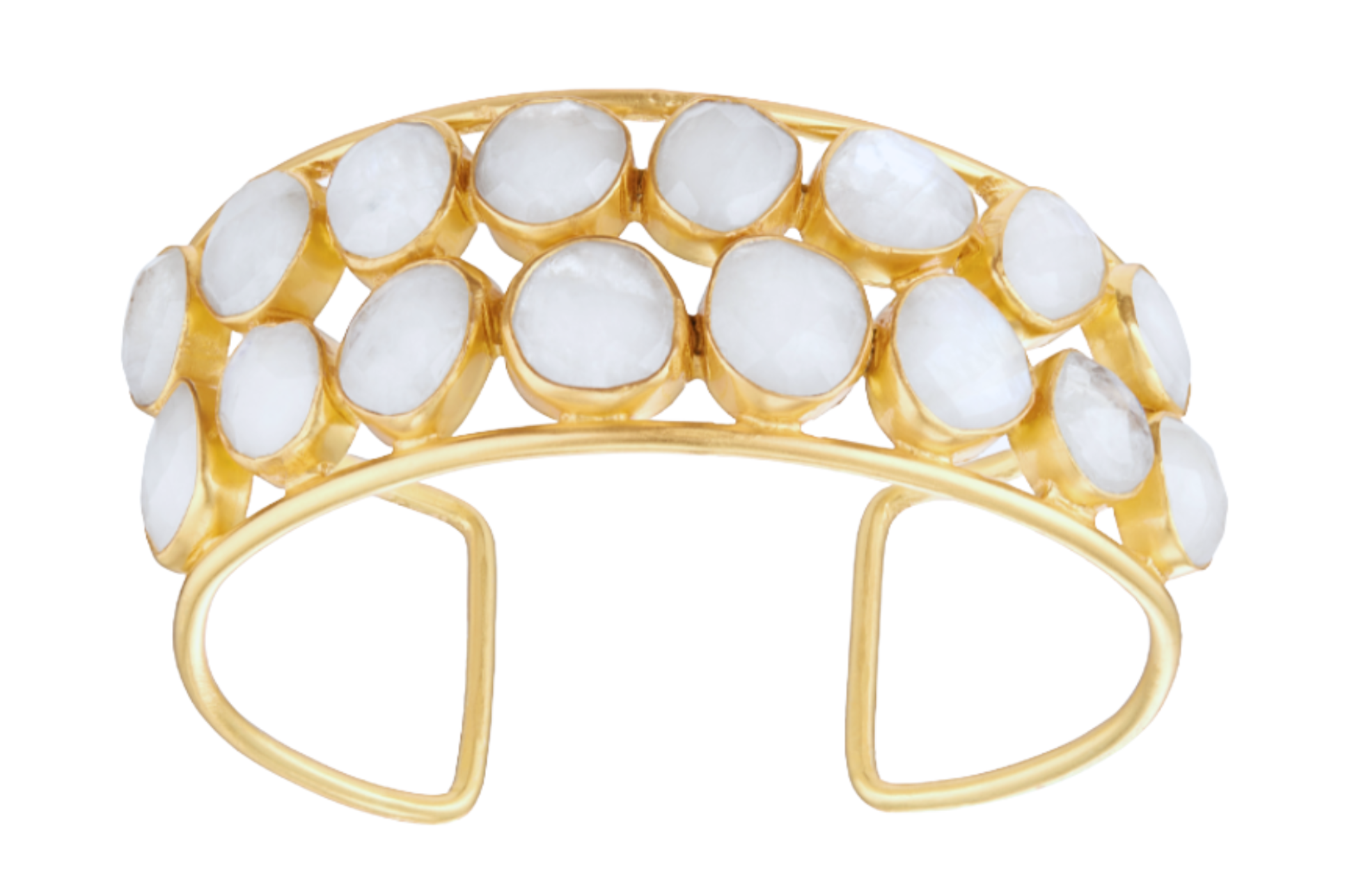 Siena Rainbow Moonstone Cuff Bracelet
