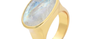 Rainbow Moonstone Oval Gemstone Ring
