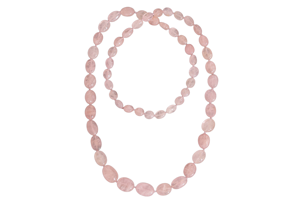 Morganite Bead Necklace