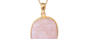 Morganite Pebble Pendant Necklace