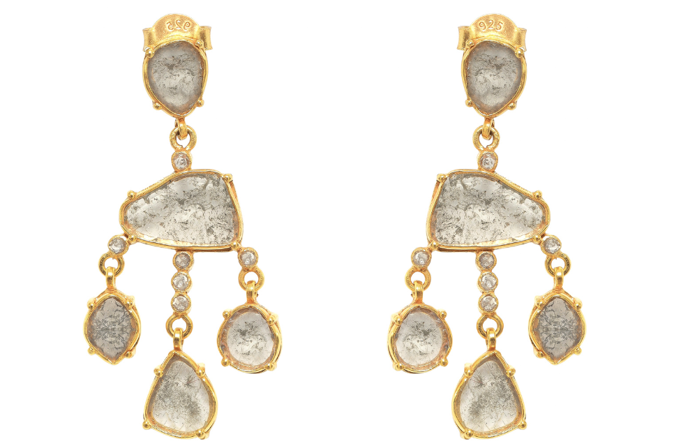 Mughal Diamond Slice Earrings