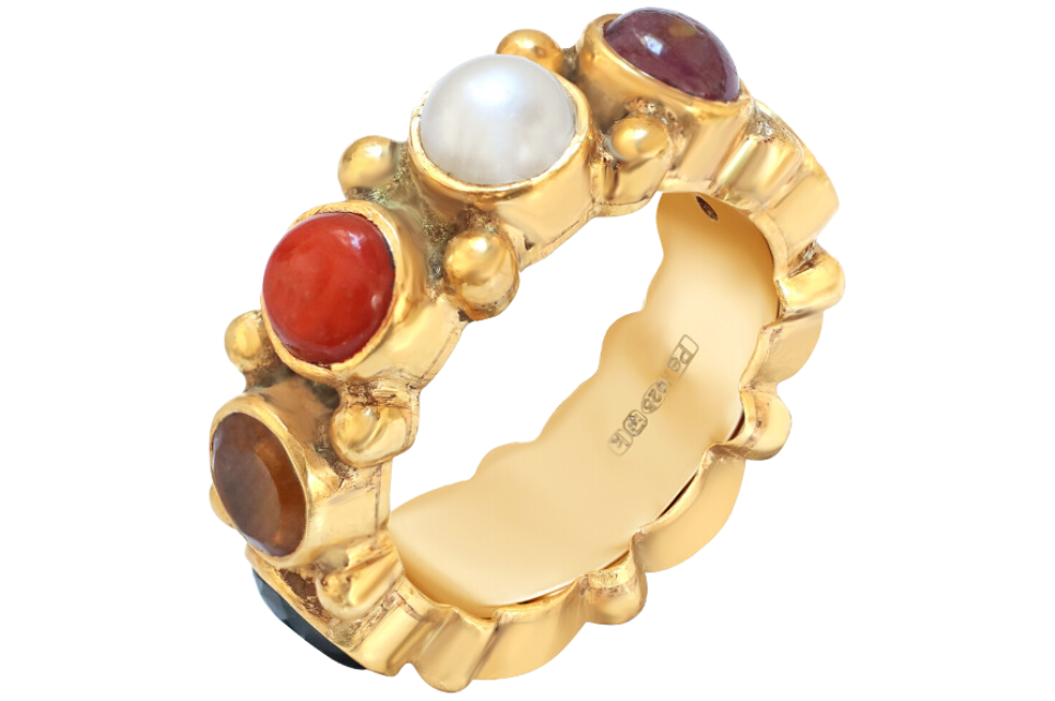 Multi Colour Gemstone Eternity Ring
