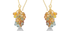 Multi Sapphire & Green Amethyst Beaded Drop Earrings