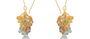 Multi Sapphire & Green Amethyst Beaded Drop Earrings